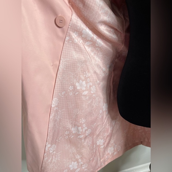 Women’s GUESS Trench Coat Blush Pink Sz Large - Picture 10 of 15